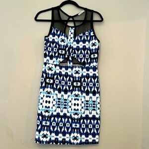 Blue and White Party Dress